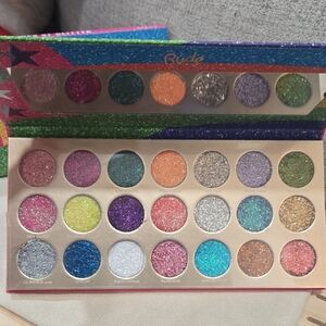 RUDE Glitter Eyeshadow Palette - Vibrant Multicolor Collection